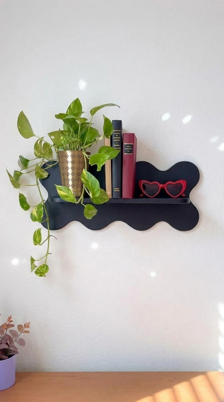 Wavy Cloud Floating Wall Shelf