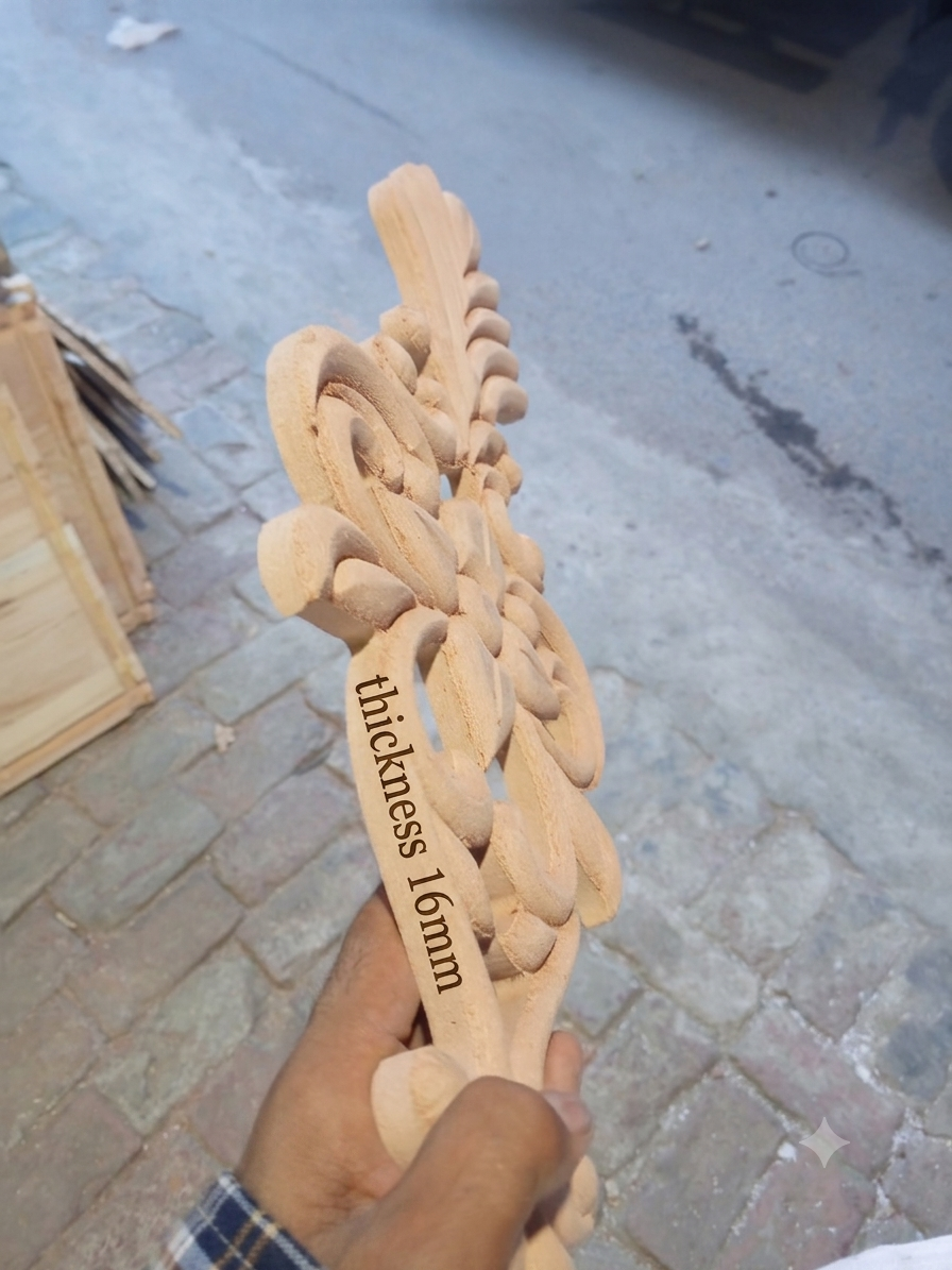 Raw MDF CNC Wooden Wall Decor Carving Panel 8x20 Inch | Decorative Wall Hanging | Unpainted