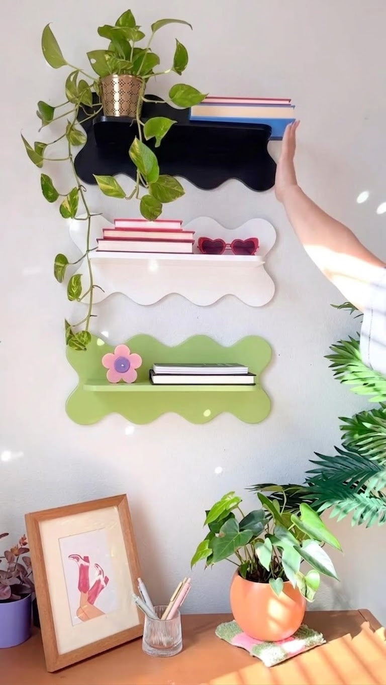 Wavy Cloud Floating Wall Shelf