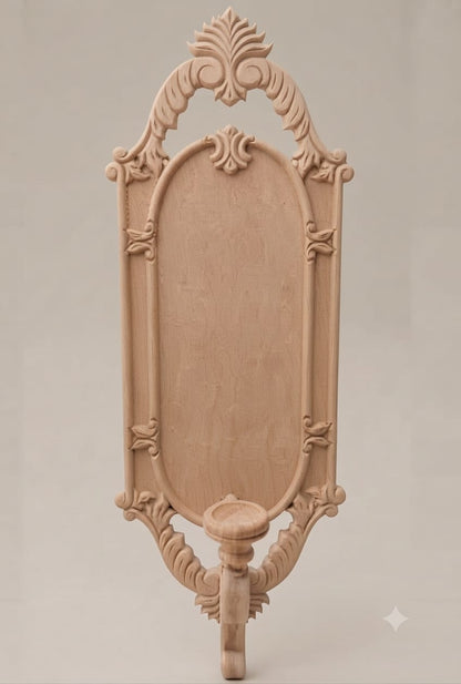 Raw MDF Decorative Jharokha for Wall Hanging 12x30 Inch