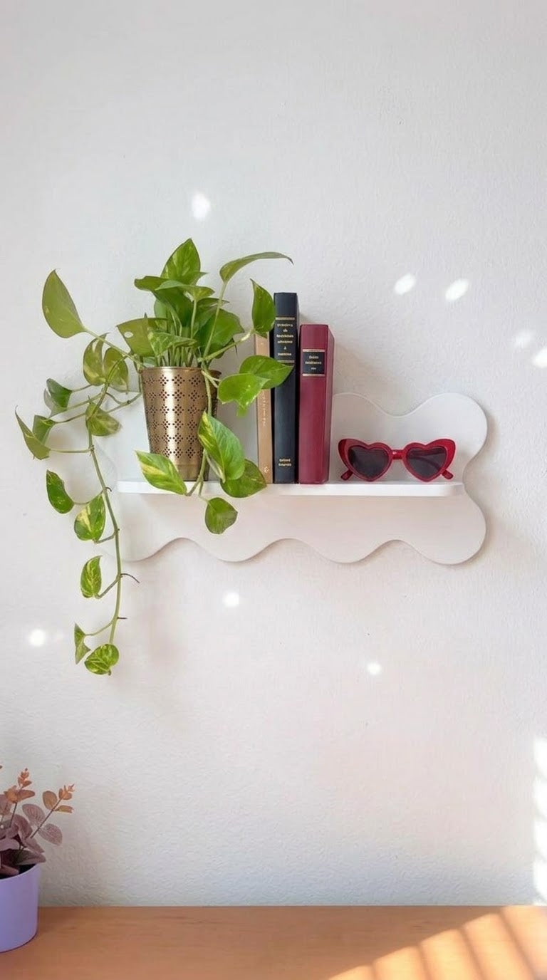 Wavy Cloud Floating Wall Shelf