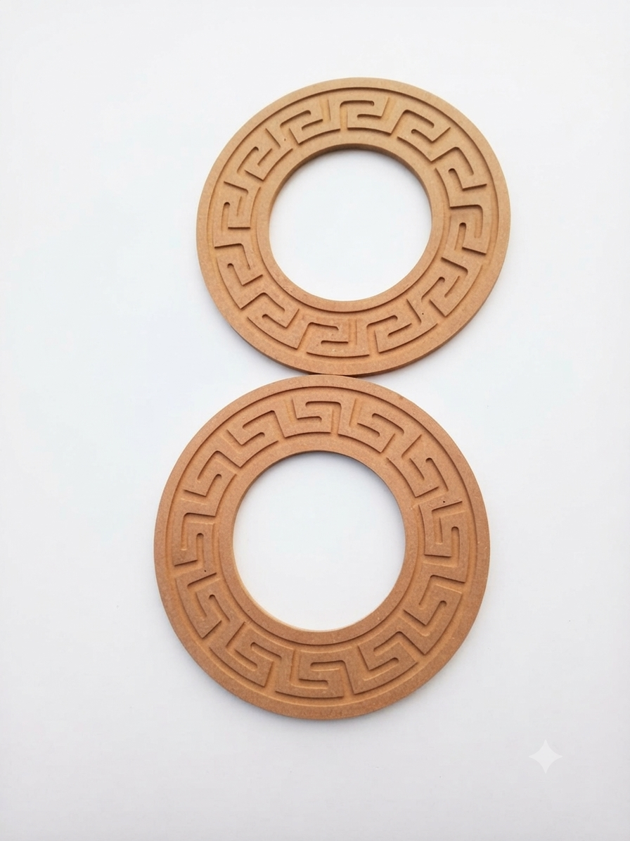 12x12 Inch Round Wooden Unpainted MDF Cutout | 10mm Thick Premium Quality Raw Material for DIY Crafts,