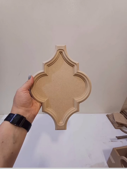 Unfinished mdf moroccan shape cuttout diy crafts painting  and wall decor
