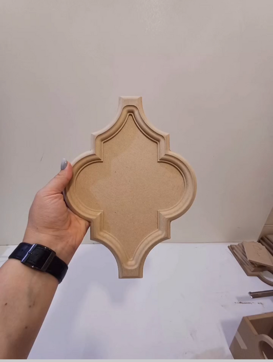 Unfinished mdf moroccan shape cuttout diy crafts painting  and wall decor