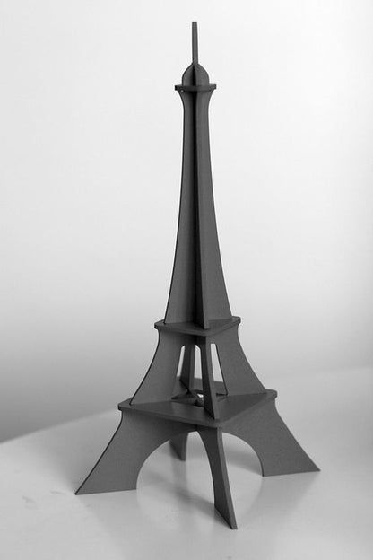 3D Wooden Tower Puzzle Decor - 10x15 Inch Black Stackable Tower Building Puzzle