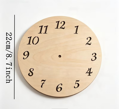 Flat raw mdf clock size 12 inch in Roman number and English number for craft and painting