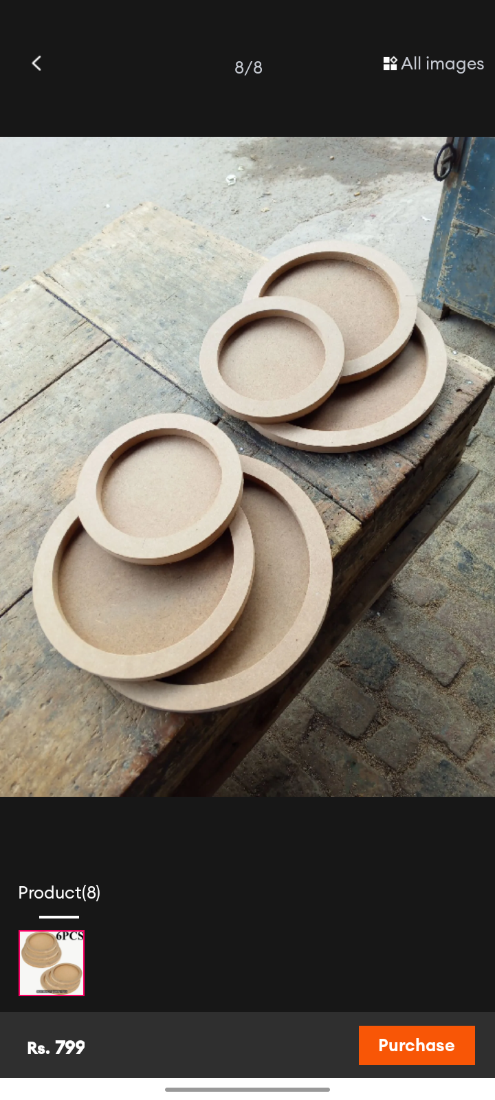 Raw mdf Moon trays and painting trays in different sizes