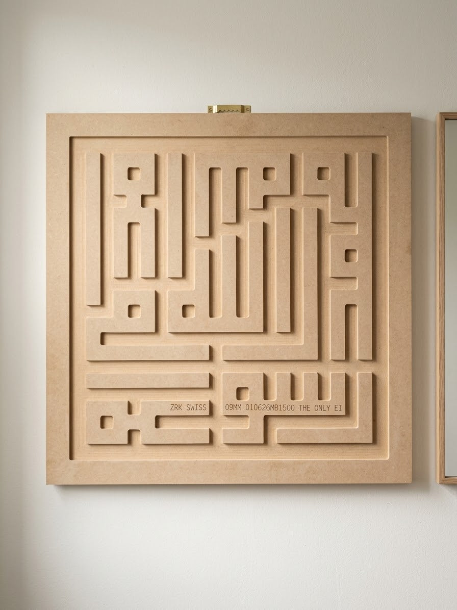 Raw mdf calligraphy Available in 2 Sizes 12×12 24×24