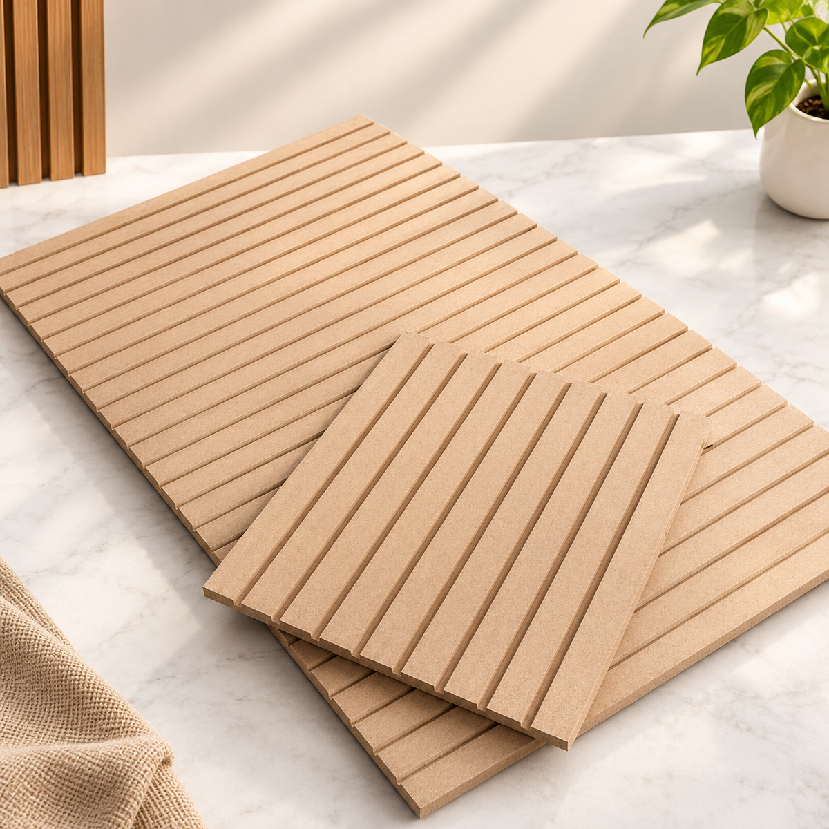 12×12 inch mdf wooden wall panal easy to hang premium material mdf