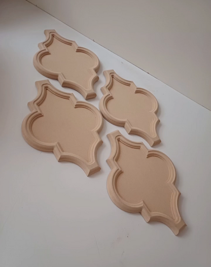 Unfinished mdf moroccan shape cuttout diy crafts painting  and wall decor