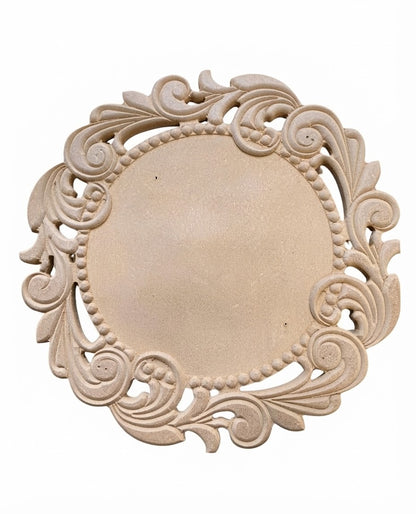 Raw MDF Rounded tray for painting crafts and table organizer size 14.5×14.5 inch
