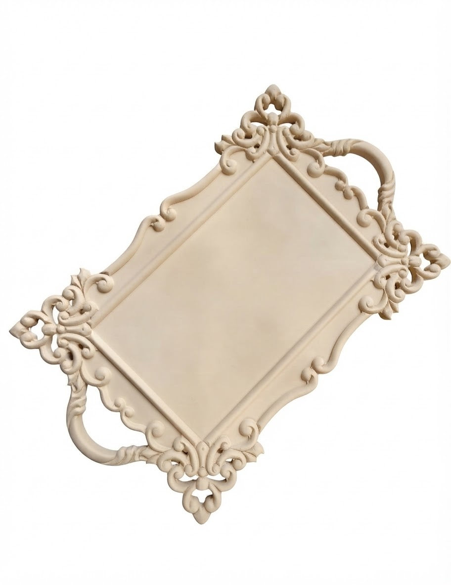 Premium mdf raw 11×19 inch tray for painting mirror and table raizer