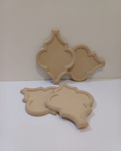 Unfinished mdf moroccan shape cuttout diy crafts painting  and wall decor