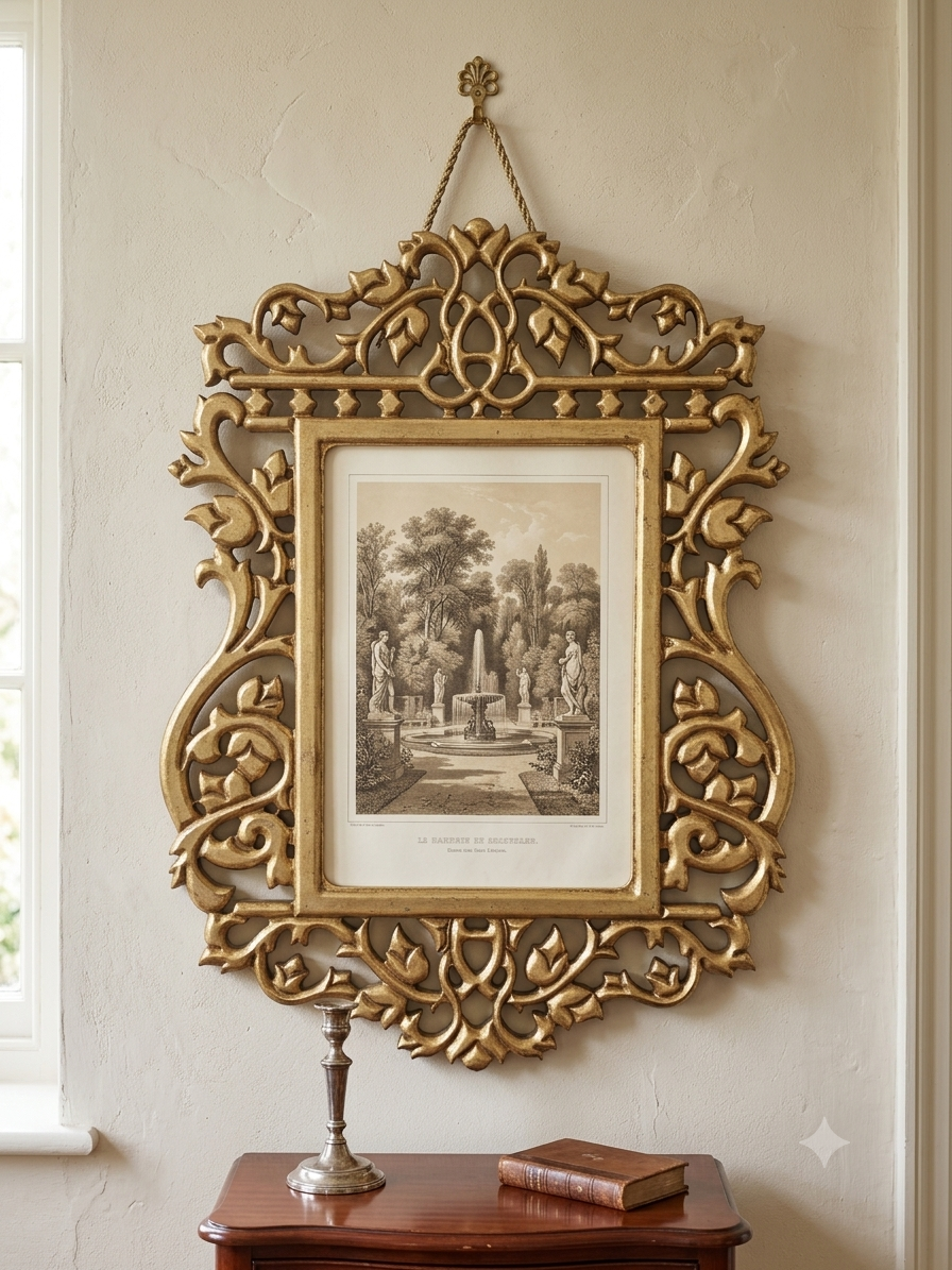 Raw MDF Size 16x23 Inches (Without Mirror & Without Paint) Unpainted Wooden Carved Mirror/Photo Frame