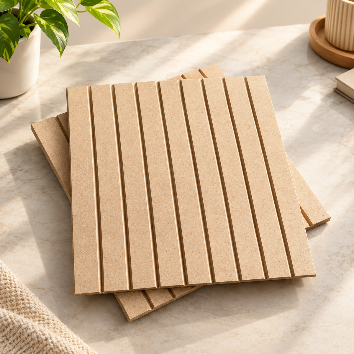 12×12 inch mdf wooden wall panal easy to hang premium material mdf
