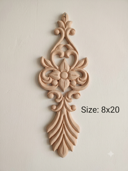 Raw MDF CNC Wooden Wall Decor Carving Panel 8x20 Inch | Decorative Wall Hanging | Unpainted