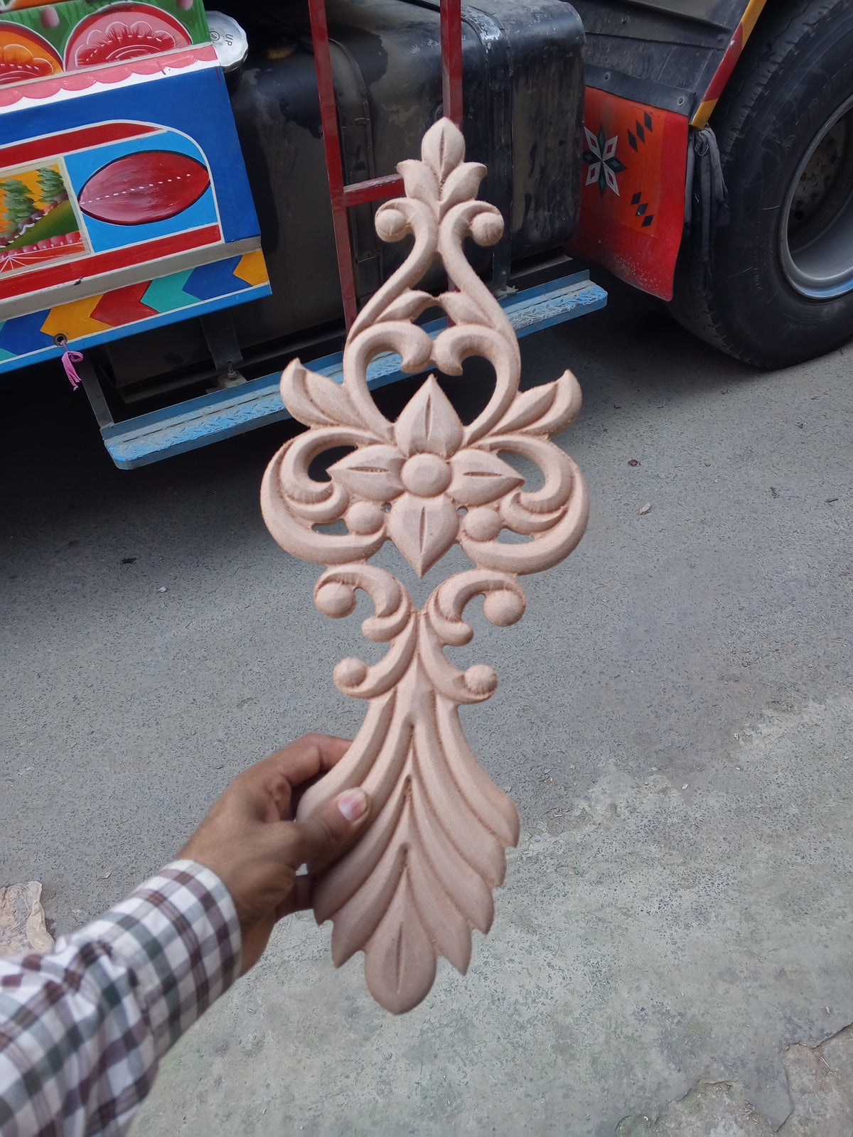 Raw MDF CNC Wooden Wall Decor Carving Panel 8x20 Inch | Decorative Wall Hanging | Unpainted