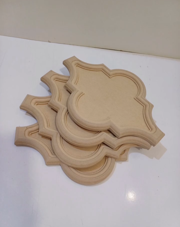 Unfinished mdf moroccan shape cuttout diy crafts painting  and wall decor