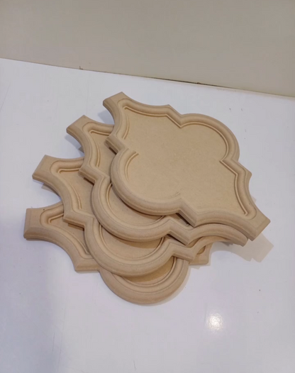Unfinished mdf moroccan shape cuttout diy crafts painting  and wall decor