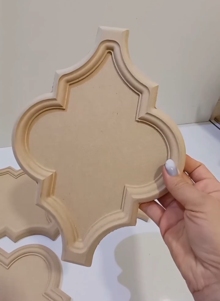 Unfinished mdf moroccan shape cuttout diy crafts painting  and wall decor