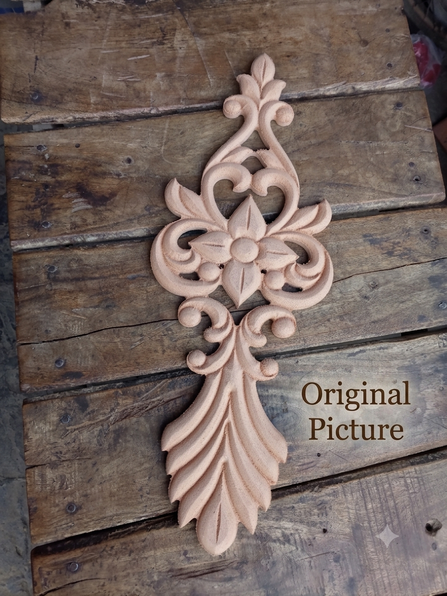 Raw MDF CNC Wooden Wall Decor Carving Panel 8x20 Inch | Decorative Wall Hanging | Unpainted